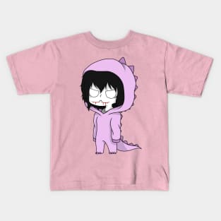 jeff the killer dinosaur chibi Kids T-Shirt